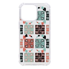 Mint Black Coral Heart Paisley Iphone 13 Pro Tpu Uv Print Case