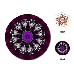 Kaleidoscope-round-circle-geometry Playing Cards Single Design (round) by Bedest