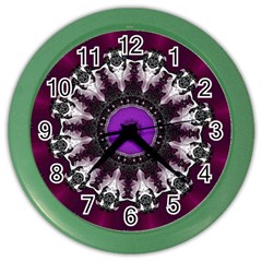 Kaleidoscope-round-circle-geometry Color Wall Clock by Bedest