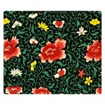 Background Vintage Japanese Design Two Sides Premium Plush Fleece Blanket (Small) 50 x40  Blanket Back