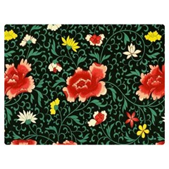 Background Vintage Japanese Design Two Sides Premium Plush Fleece Blanket (extra Small) by Bedest