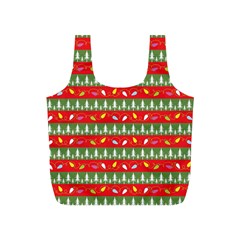 Christmas-papers-red-and-green Full Print Recycle Bag (s) by Bedest