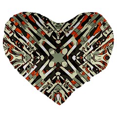 Arabic Backdrop Background Cloth Large 19  Premium Flano Heart Shape Cushions by Bedest