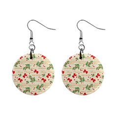 Christmas-paper-scrapbooking-- Mini Button Earrings by Bedest