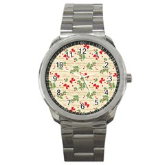 Christmas-paper-scrapbooking-- Sport Metal Watch by Bedest