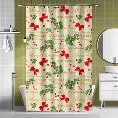 Christmas-paper-scrapbooking-- Shower Curtain 48  X 72  (small)  by Bedest