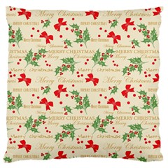 Christmas-paper-scrapbooking-- Standard Premium Plush Fleece Cushion Case (one Side) by Bedest