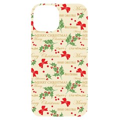 Christmas-paper-scrapbooking-- Iphone 14 Black Uv Print Case by Bedest