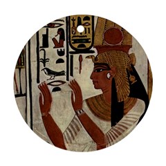 Hieroglyphics-goddess-queen Ornament (round) by Bedest