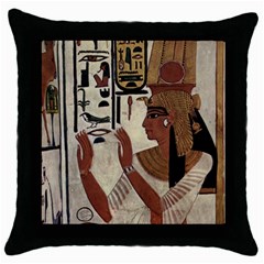 Hieroglyphics-goddess-queen Throw Pillow Case (black) by Bedest