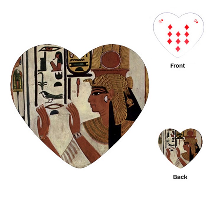 Hieroglyphics-goddess-queen Playing Cards Single Design (Heart)