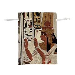 Hieroglyphics-goddess-queen Lightweight Drawstring Pouch (m) by Bedest