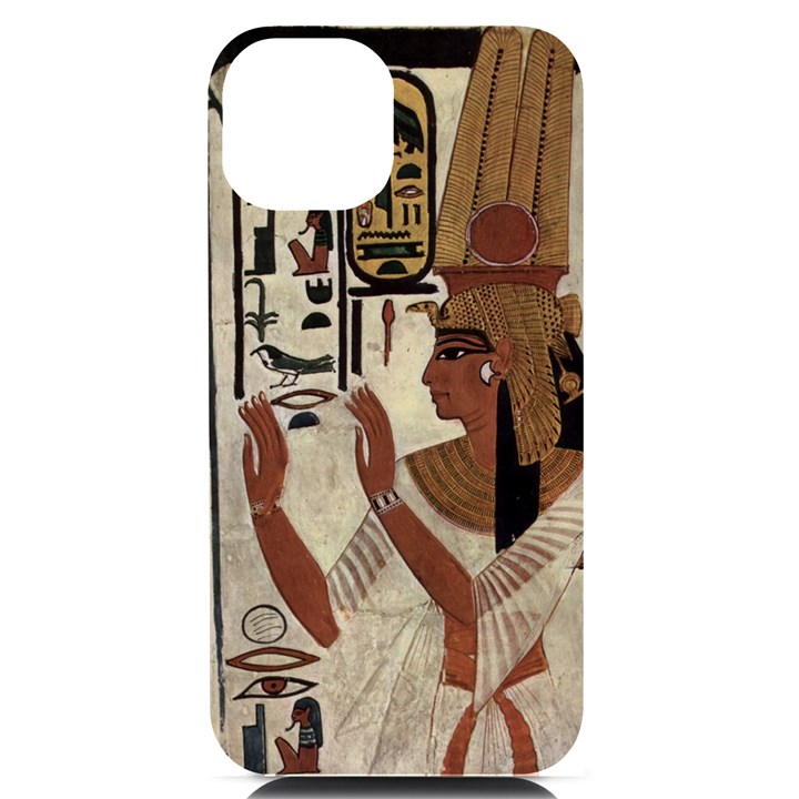 Hieroglyphics-goddess-queen iPhone 14 Black UV Print Case