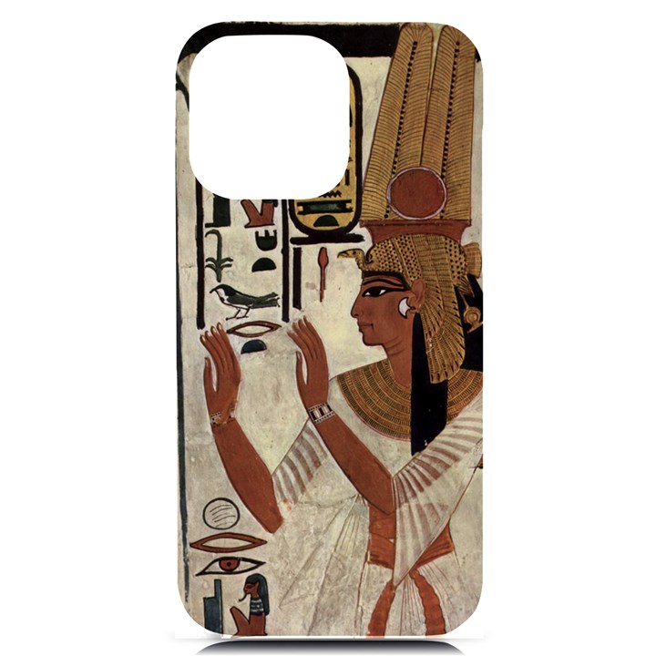 Hieroglyphics-goddess-queen iPhone 14 Pro Max Black UV Print Case