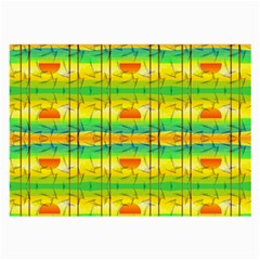 Birds-beach-sun-abstract-pattern Large Glasses Cloth by Bedest