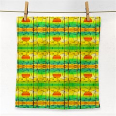 Birds-beach-sun-abstract-pattern Face Towel by Bedest