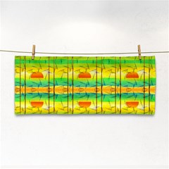 Birds-beach-sun-abstract-pattern Hand Towel by Bedest