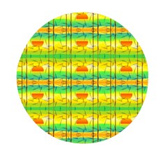 Birds-beach-sun-abstract-pattern Mini Round Pill Box (pack Of 3) by Bedest