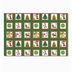 Christmas-paper-christmas-pattern Postcard 4 x 6  (pkg Of 10) by Bedest