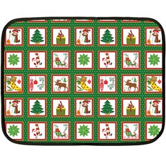 Christmas-paper-christmas-pattern Two Sides Fleece Blanket (mini) by Bedest