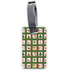 Christmas-paper-christmas-pattern Luggage Tag (one Side) by Bedest