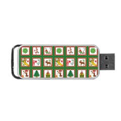 Christmas-paper-christmas-pattern Portable Usb Flash (two Sides) by Bedest