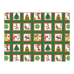 Christmas-paper-christmas-pattern Two Sides Premium Plush Fleece Blanket (mini) by Bedest