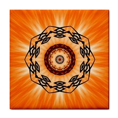 Abstract-kaleidoscope-colorful Tile Coaster by Bedest