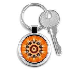 Abstract-kaleidoscope-colorful Key Chain (round) by Bedest