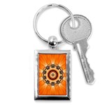 Abstract-kaleidoscope-colorful Key Chain (Rectangle) Front