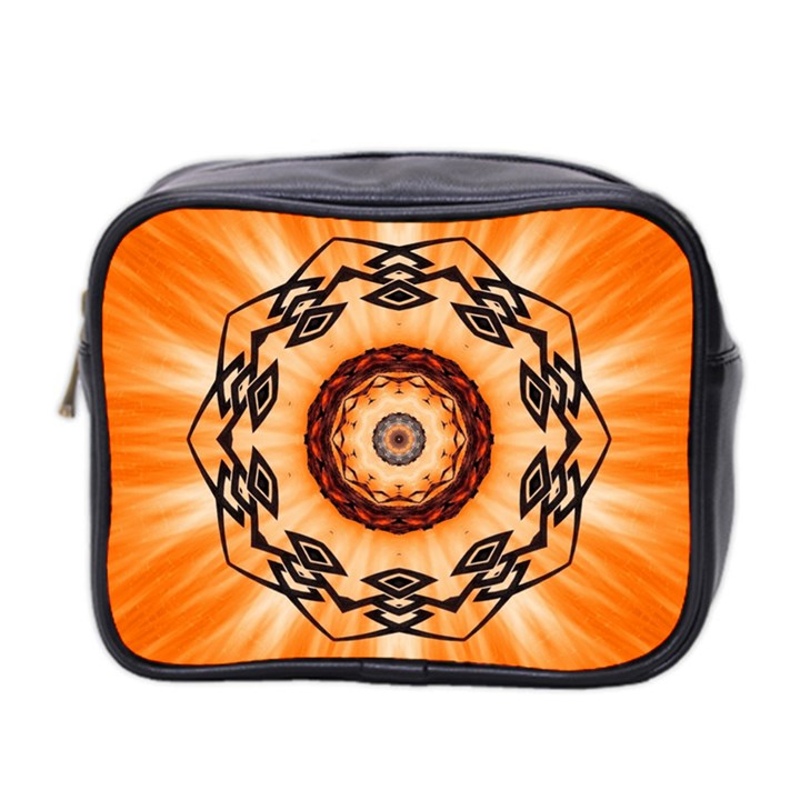 Abstract-kaleidoscope-colorful Mini Toiletries Bag (Two Sides)