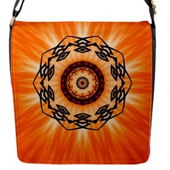 Abstract-kaleidoscope-colorful Flap Closure Messenger Bag (s) by Bedest