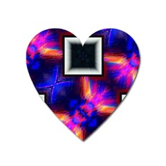 Box-abstract-frame-square Heart Magnet by Bedest