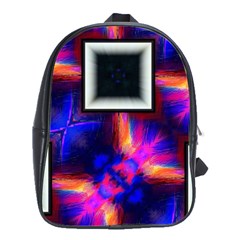 Box-abstract-frame-square School Bag (large) by Bedest