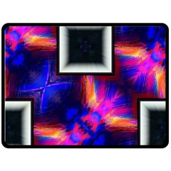 Box-abstract-frame-square Fleece Blanket (large) by Bedest