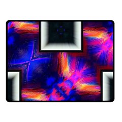 Box-abstract-frame-square Fleece Blanket (small) by Bedest