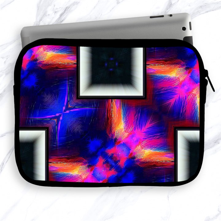 Box-abstract-frame-square Apple iPad 2/3/4 Zipper Cases