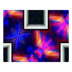 Box-abstract-frame-square Two Sides Premium Plush Fleece Blanket (large) by Bedest