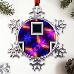 Box-abstract-frame-square Metal Large Snowflake Ornament