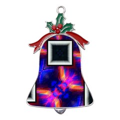 Box-abstract-frame-square Metal Holly Leaf Bell Ornament by Bedest