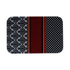 Background-damask-red-black Open Lid Metal Box (silver)   by Bedest