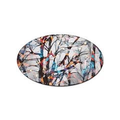 Forest-abstract-artwork-colorful Sticker Oval (10 Pack) by Bedest