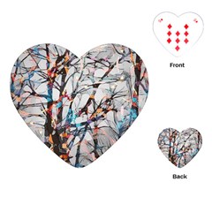 Forest-abstract-artwork-colorful Playing Cards Single Design (heart)