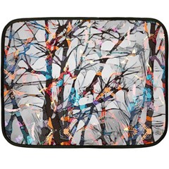 Forest-abstract-artwork-colorful Two Sides Fleece Blanket (mini) by Bedest