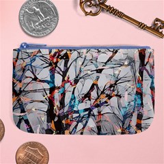 Forest-abstract-artwork-colorful Large Coin Purse by Bedest