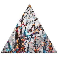 Forest-abstract-artwork-colorful Wooden Puzzle Triangle by Bedest