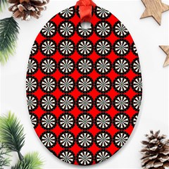 Darts-dart-board-board-target-game Oval Ornament (two Sides)