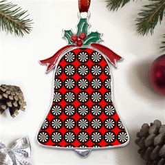 Darts-dart-board-board-target-game Metal Holly Leaf Bell Ornament by Bedest