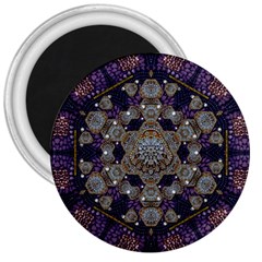 Flowers Of Diamonds In Harmony And Structures Of Love 3  Magnets by pepitasart