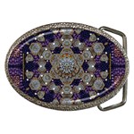 Flowers Of Diamonds In Harmony And Structures Of Love Belt Buckles Front